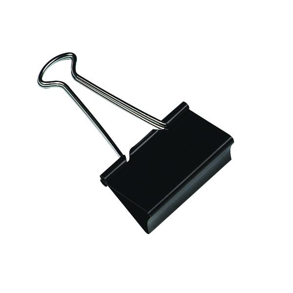 Pack of 100 Q-Connect 19mm Black Foldback Clips