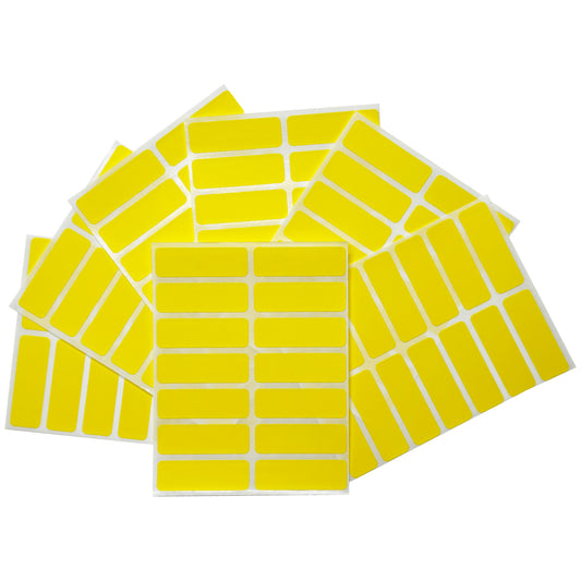 Pack of 980 Yellow 12x38mm Rectangular Labels - Adhesive Stickers