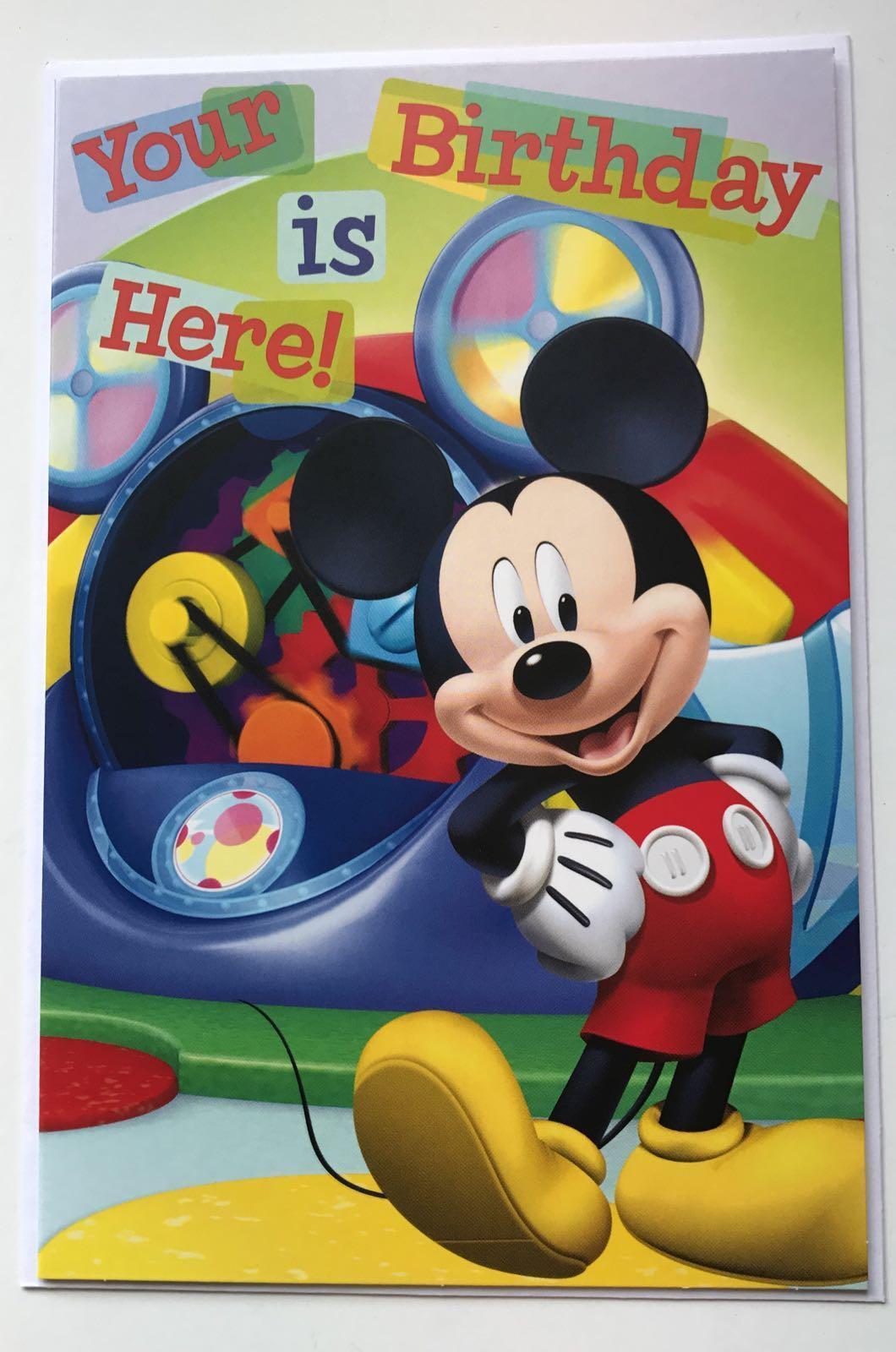 Your Birthday is Here! with Mickey Mouse Card 