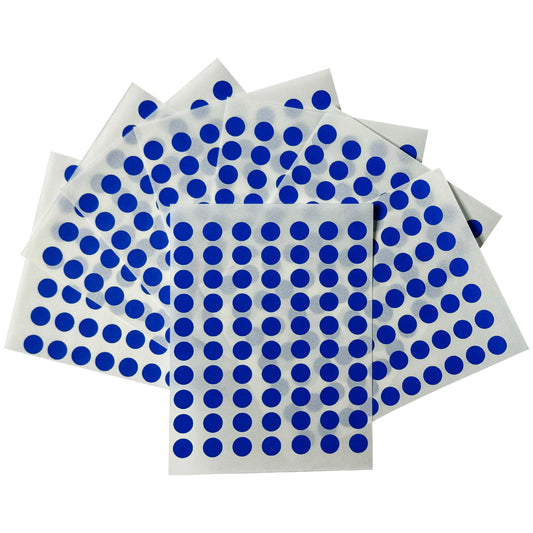 Pack of 5600 Blue 8mm Round Labels - Stickers