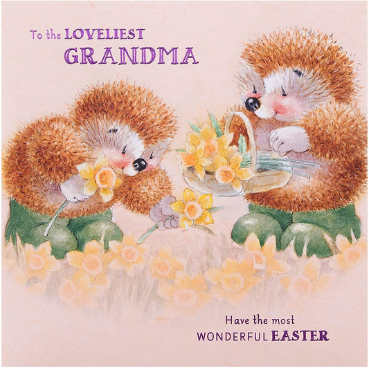 Loveliest Grandma Cute Country Companions Design Easter Card