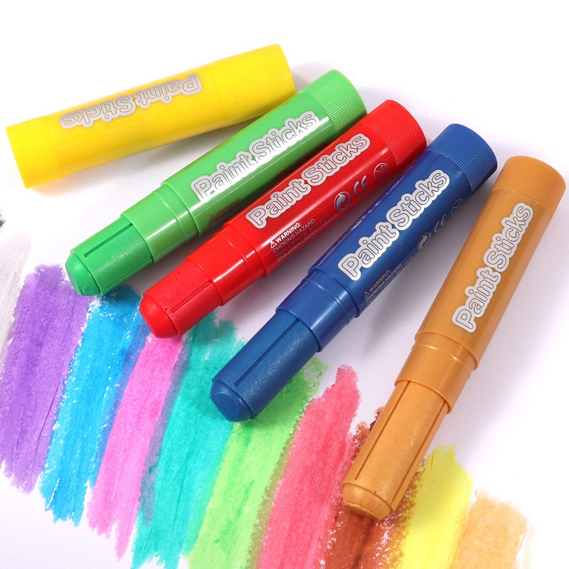 Pack of 6 Metallic Colour Paint Crayons