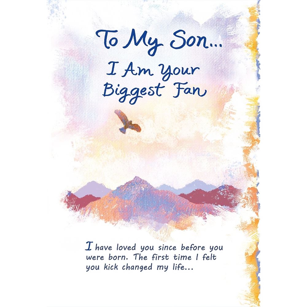 To My Son Your Biggest Fan Sentimental Verses Keepsake Greeting Card