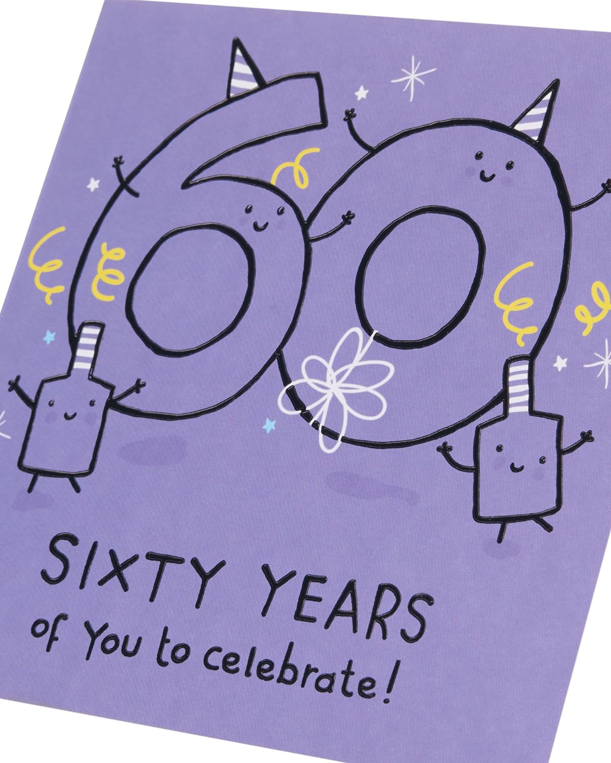 Purple Design 60th Birthday Card for Him/Her/Friend