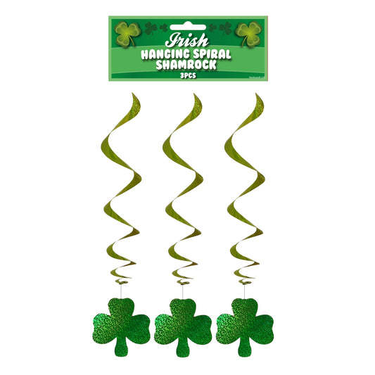 Hanging Spiral Shamrock Decoration