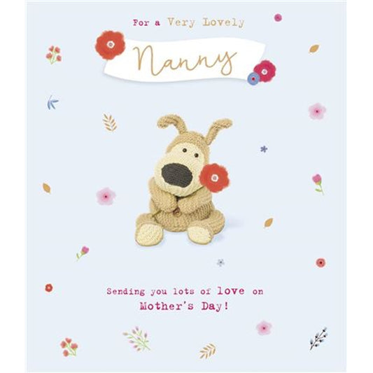 Boofle With Flower Nanny Mother's Day Card