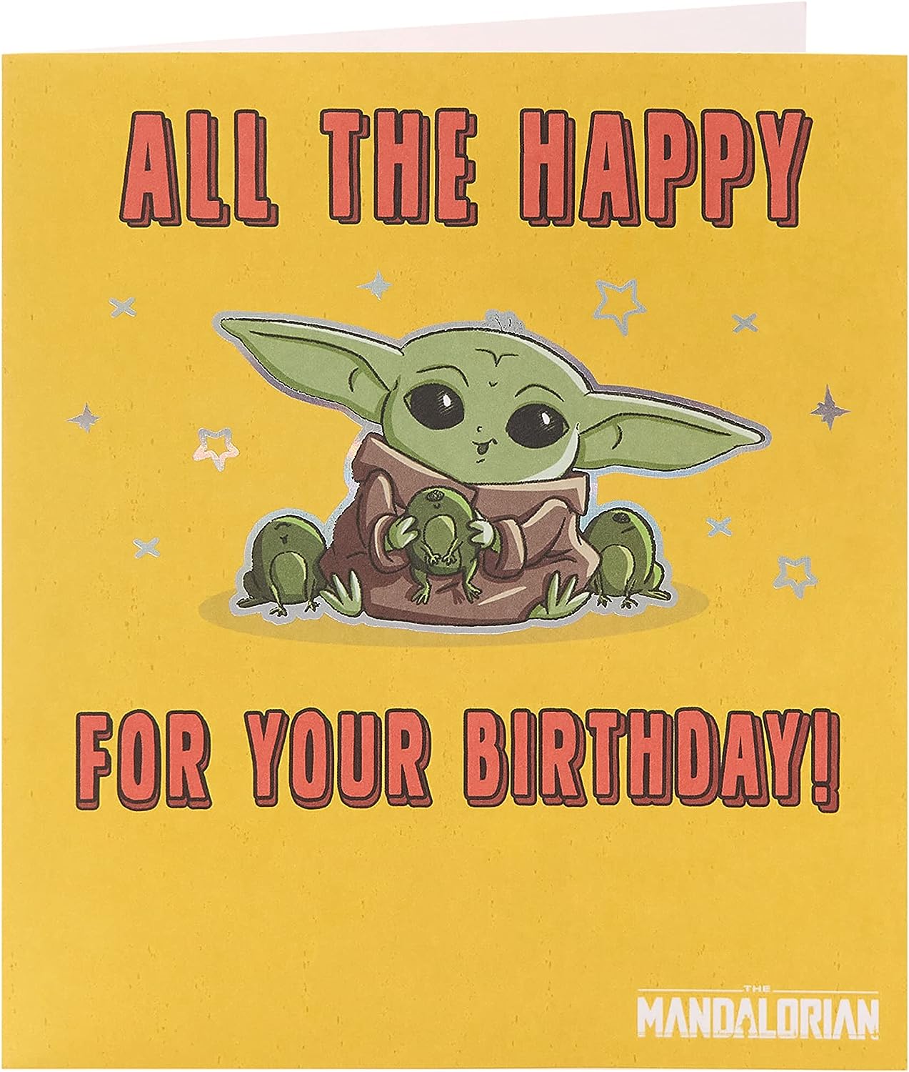 Disney The Mandalorian Funny Design With Grogu Character Birthday Card