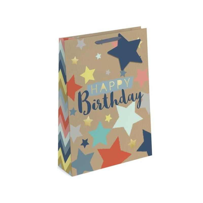 Kraft Effect Extra Large Birthday Gift Bag