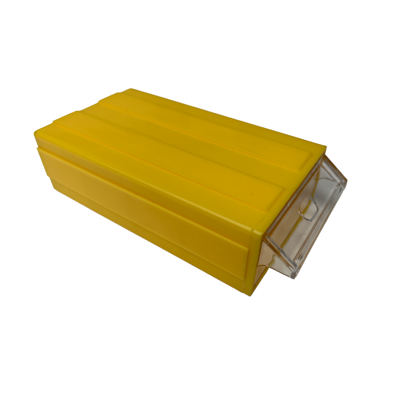 Yellow Stackable Plastic Storage Drawers L180xW93xH50mm with Removable Compartments