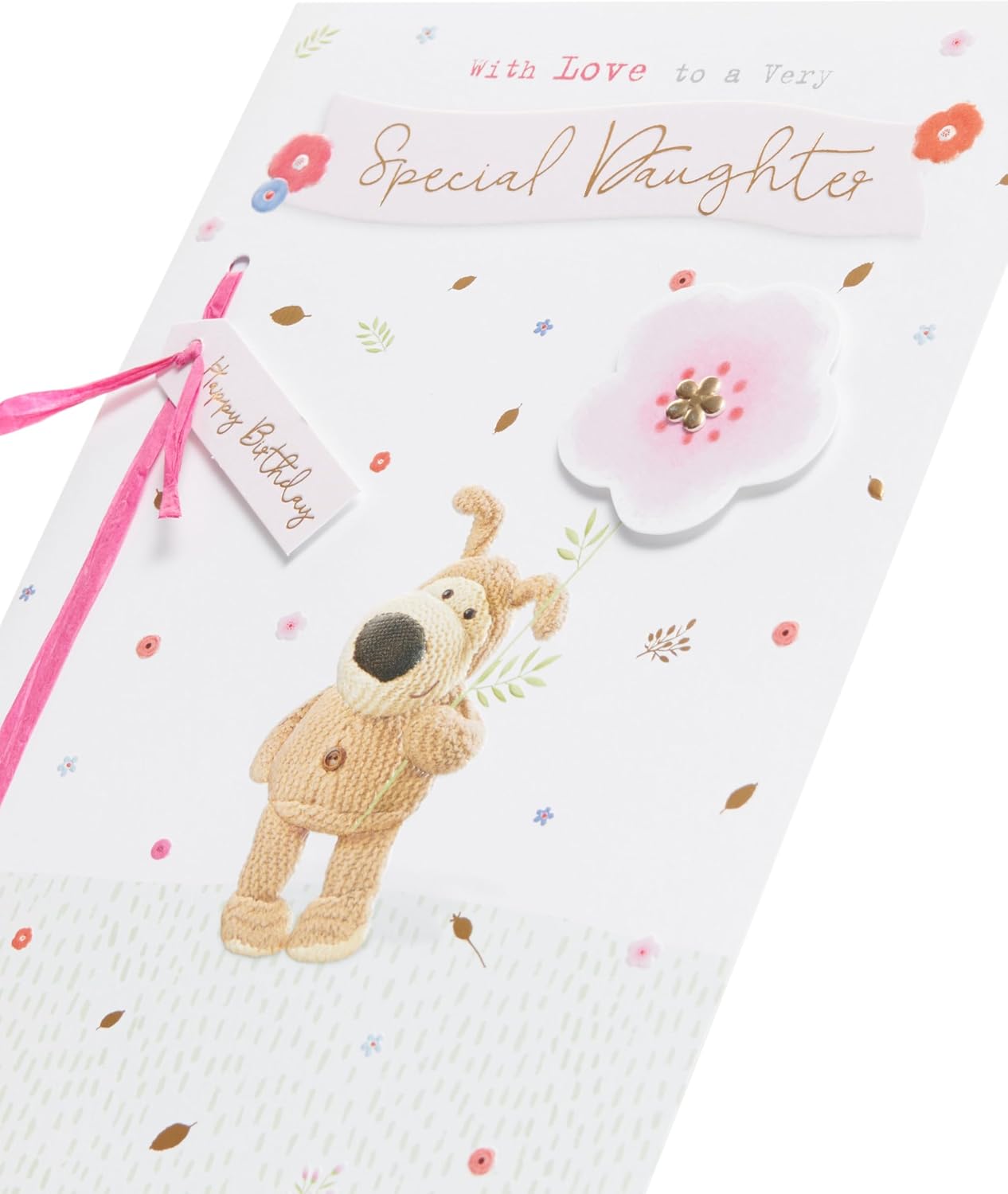 Boofle and Raffia Bow Special Daughter Birthday Card