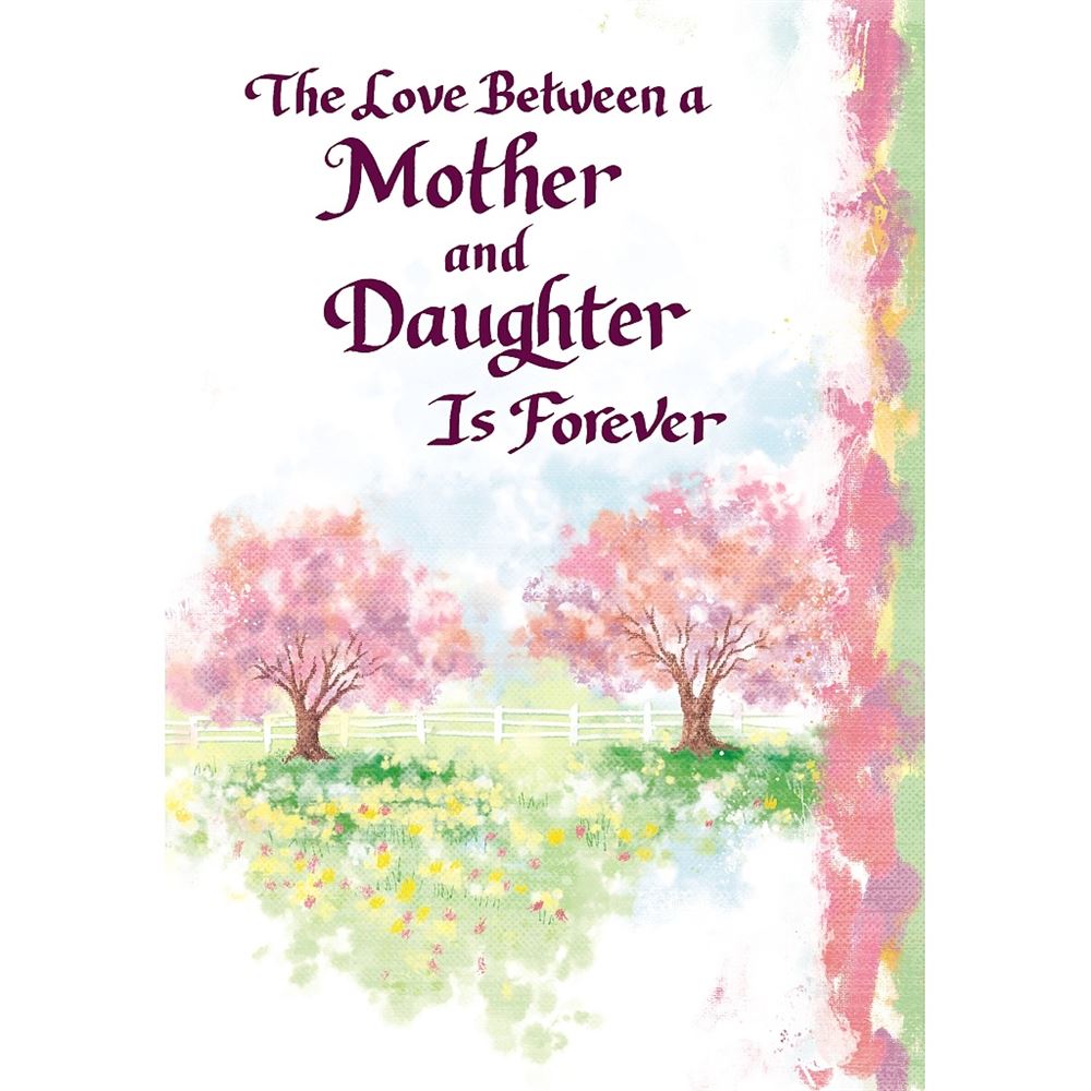 Mother & Daughter Love Forever Sentimental Verses Keepsake Greeting Card