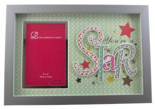 Laura Darrington Patchwork Coll Your'e a Star Frame 4" x 6" In a Gift Box