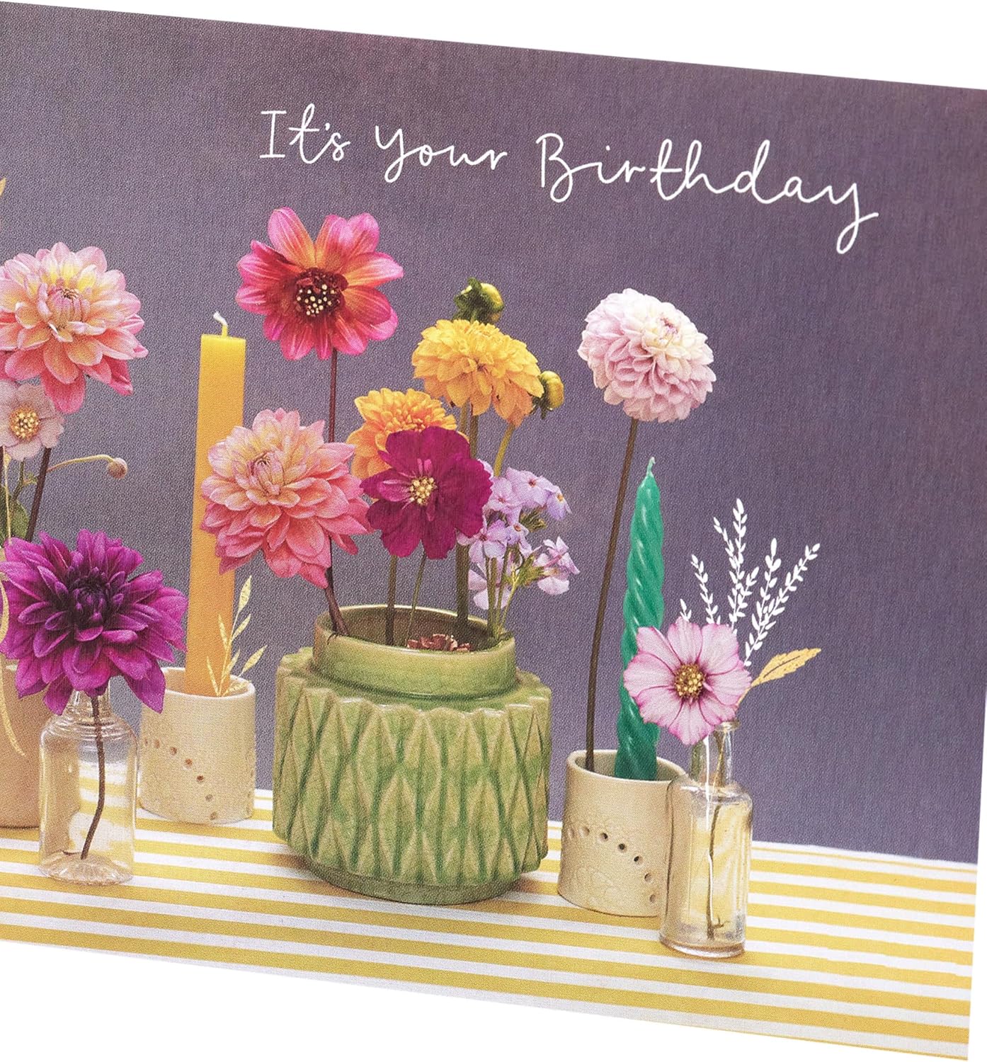 Flowers & Vases Design Birthday Card