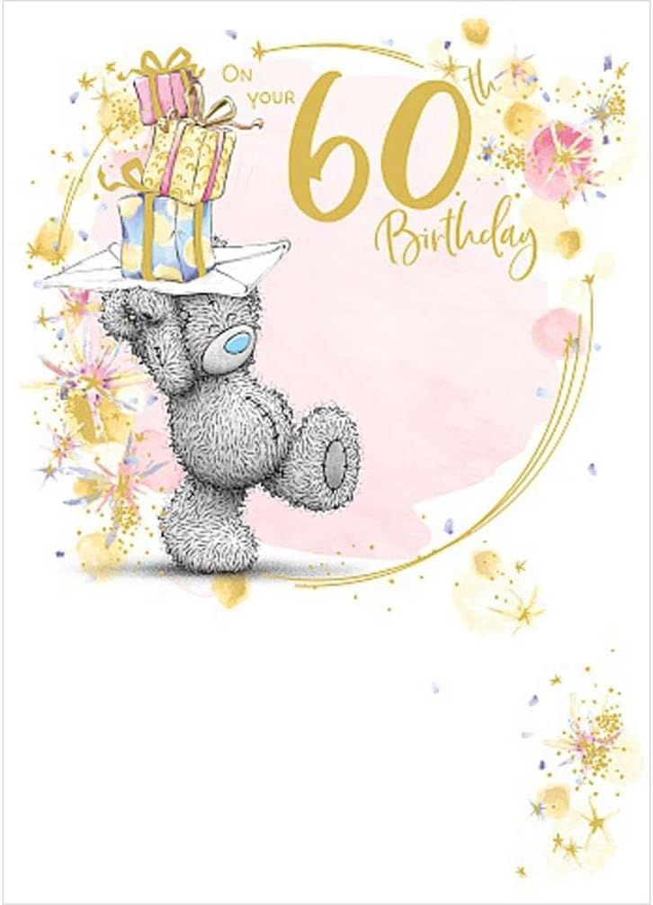 Bear Carrying Gifts 60th Birthday Card