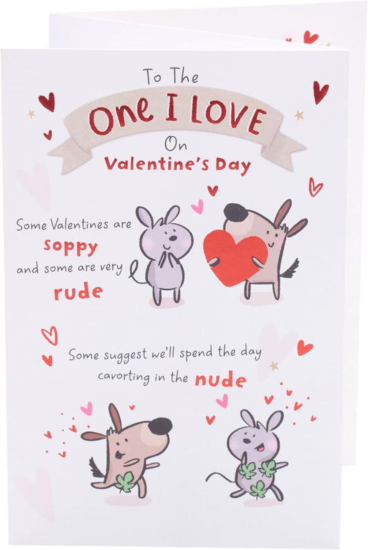 Funny Poem Design For The One I Love Valentine's Day Card 