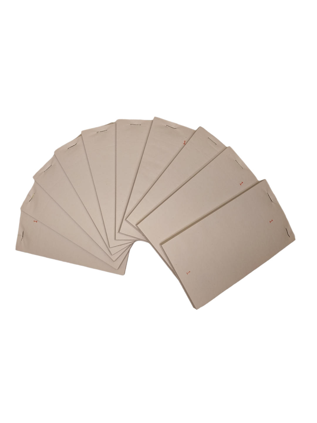 Pack of 50 95mm x 165mm Plain White Numbered Service Pads