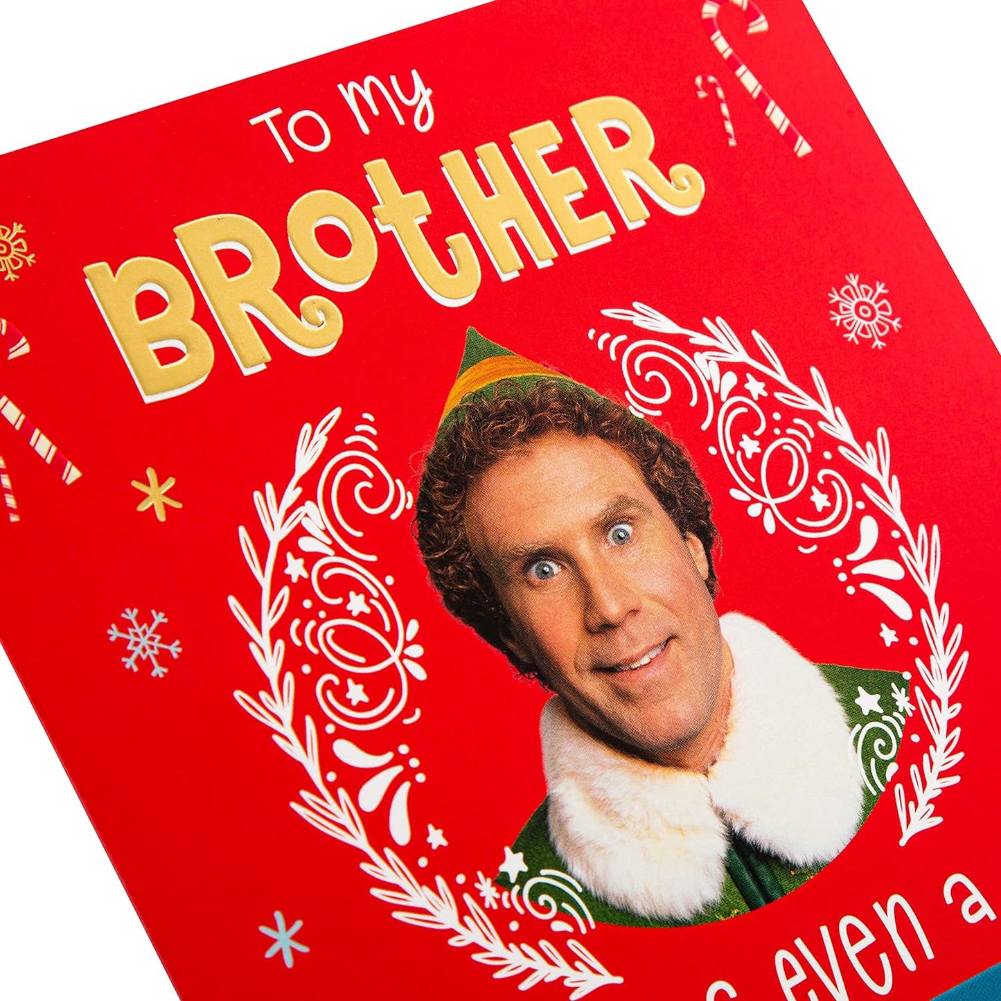 Funny Warner Bros Elf Design Brother Christmas Card