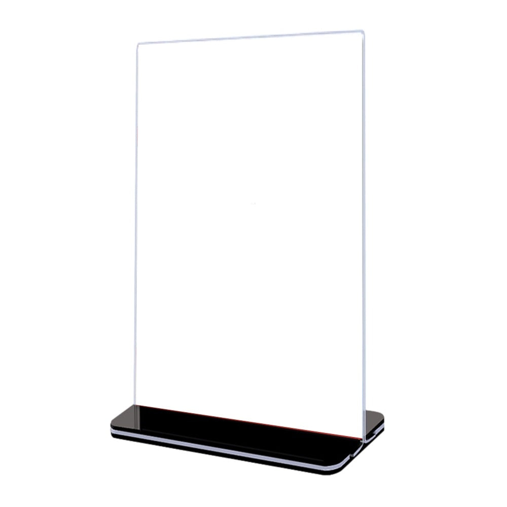 Vertical Design T-Shape Acrylic Sign Holder 10 x 20cm