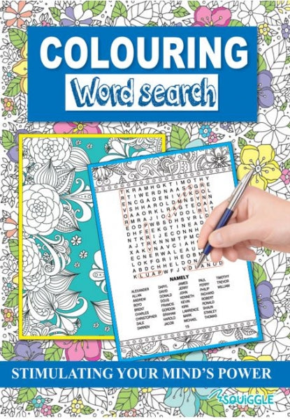 Single A4 48 Pages Colouring Word Search Book