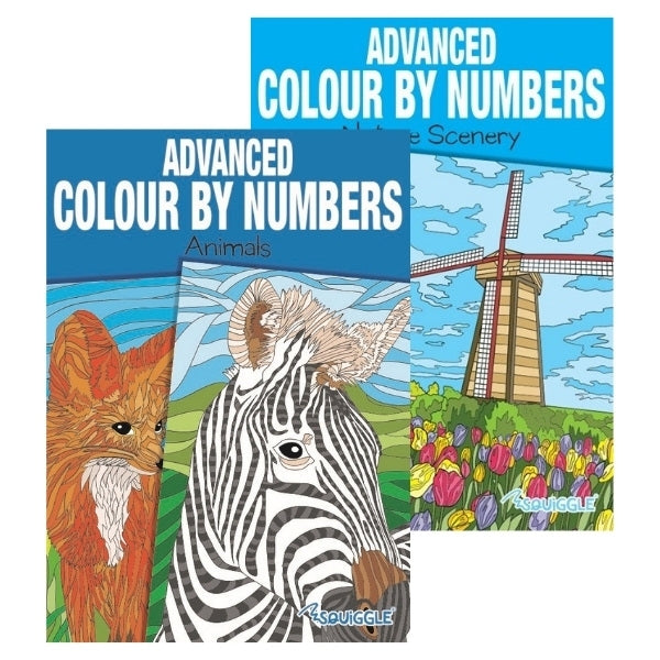 Single A4 32 Pages Animals OR Nature Advanced Colour by Numbers Book