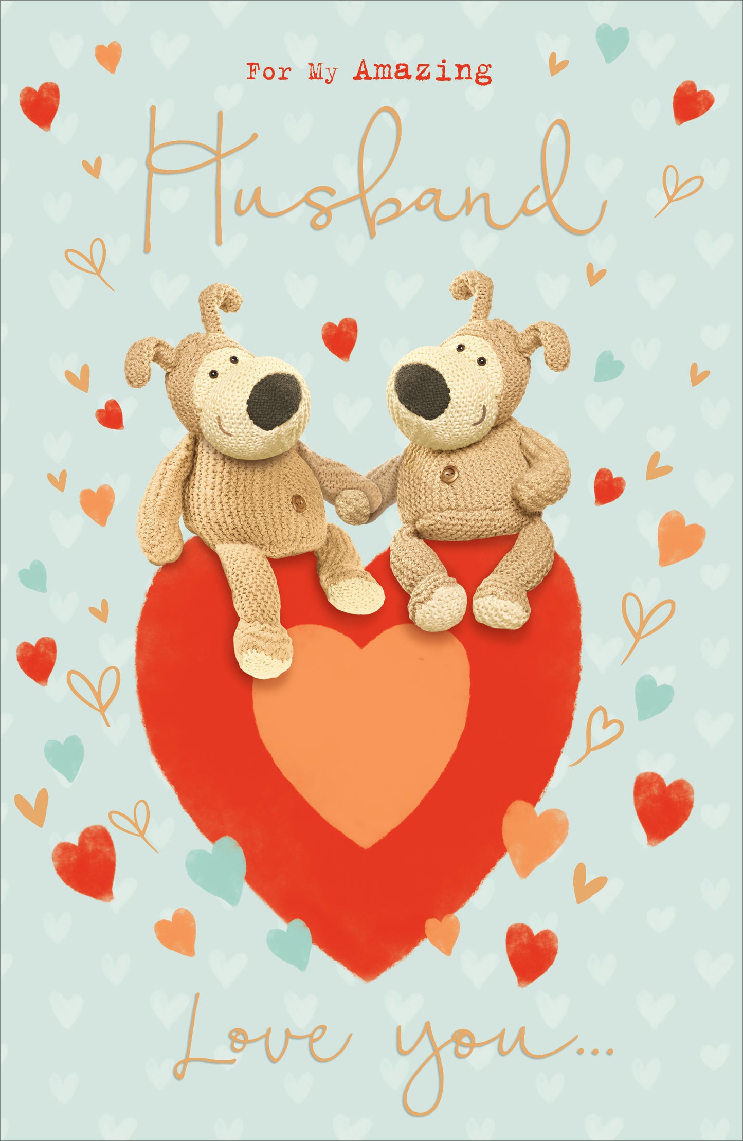 Boofles Holding Hand Husband Valentine's Day Card