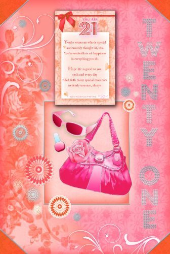 You're 21 Today! Keepsake Treasures Female Birthday Card