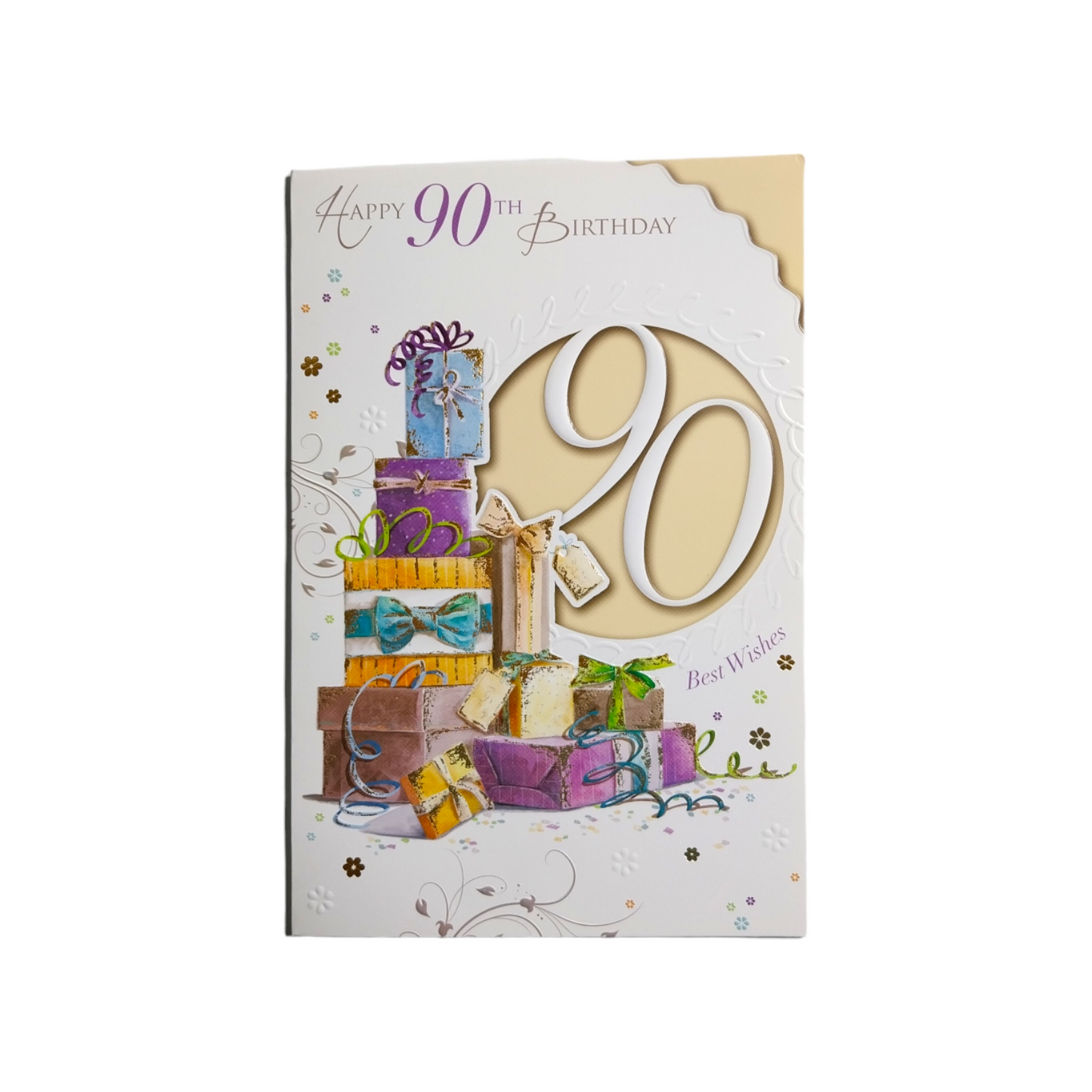 Best Wishes On 90th Birthday Gifts Design Open Celebrity Style Card