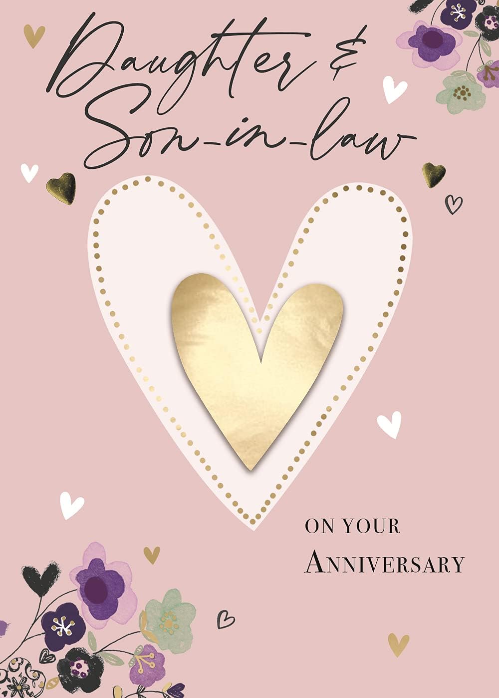 Embellished Daughter & Son-In-Law Anniversary Greeting Card