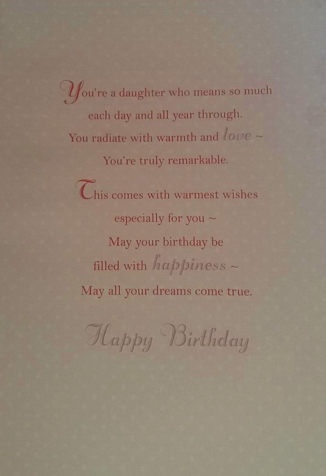 Daughter Beautiful Verse Foil Finished Birthday Card