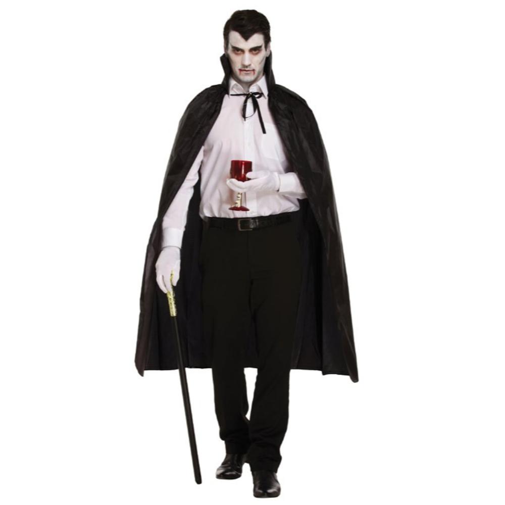 Black Halloween Cape Adult Fancy Dress