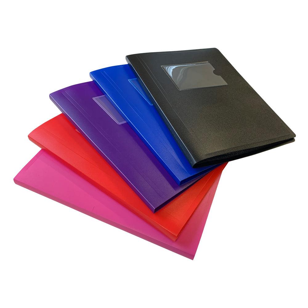 A5 Purple Flexible Cover 10 Pocket Display Book