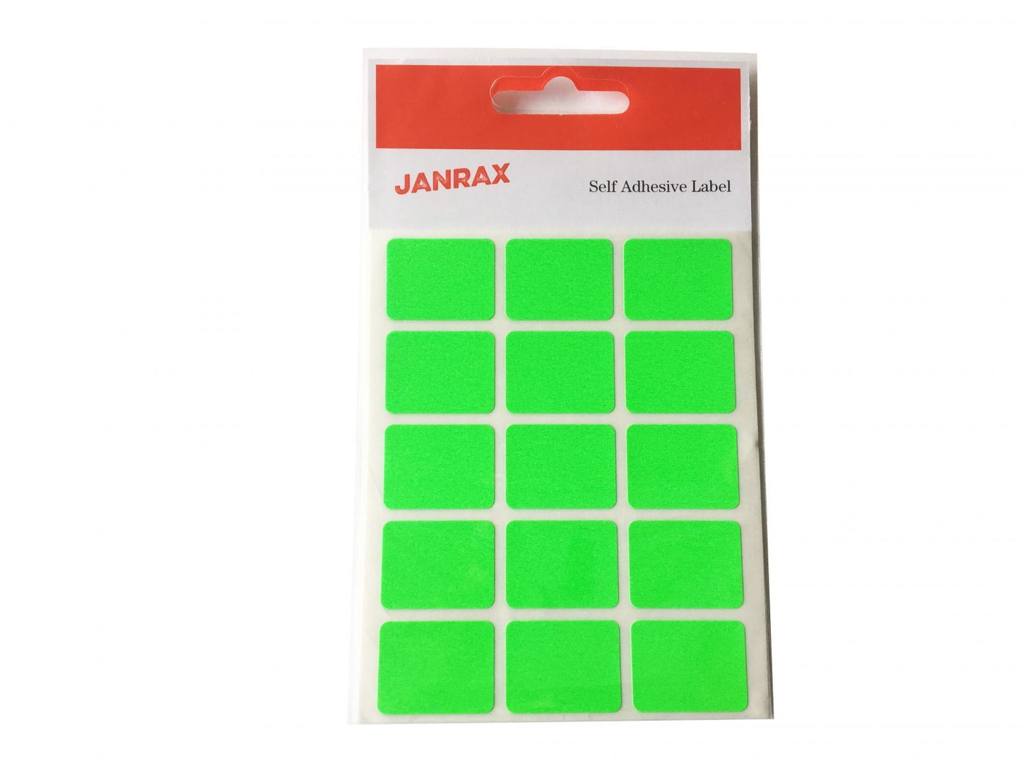 Pack of 600 Fluorescent Green 19x25mm Rectangular Labels - Adhesive Stickers