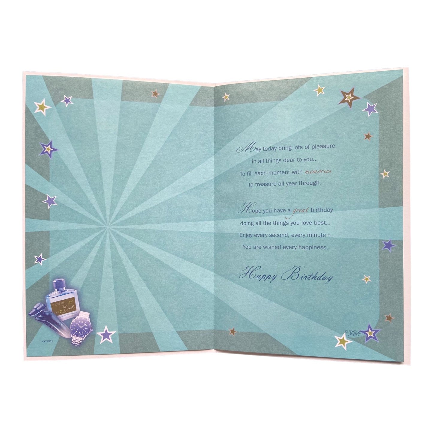 Just For You Sentimental Verse Happy Birthday Card For Men