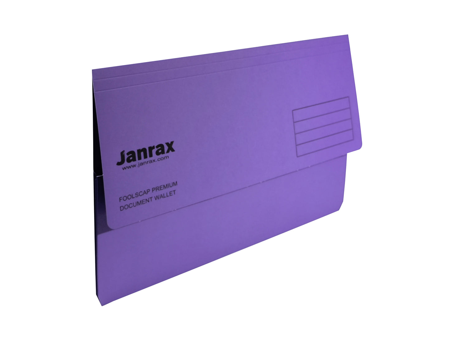 Pack of 100 Purple Card Premium Foolscap Document Wallets