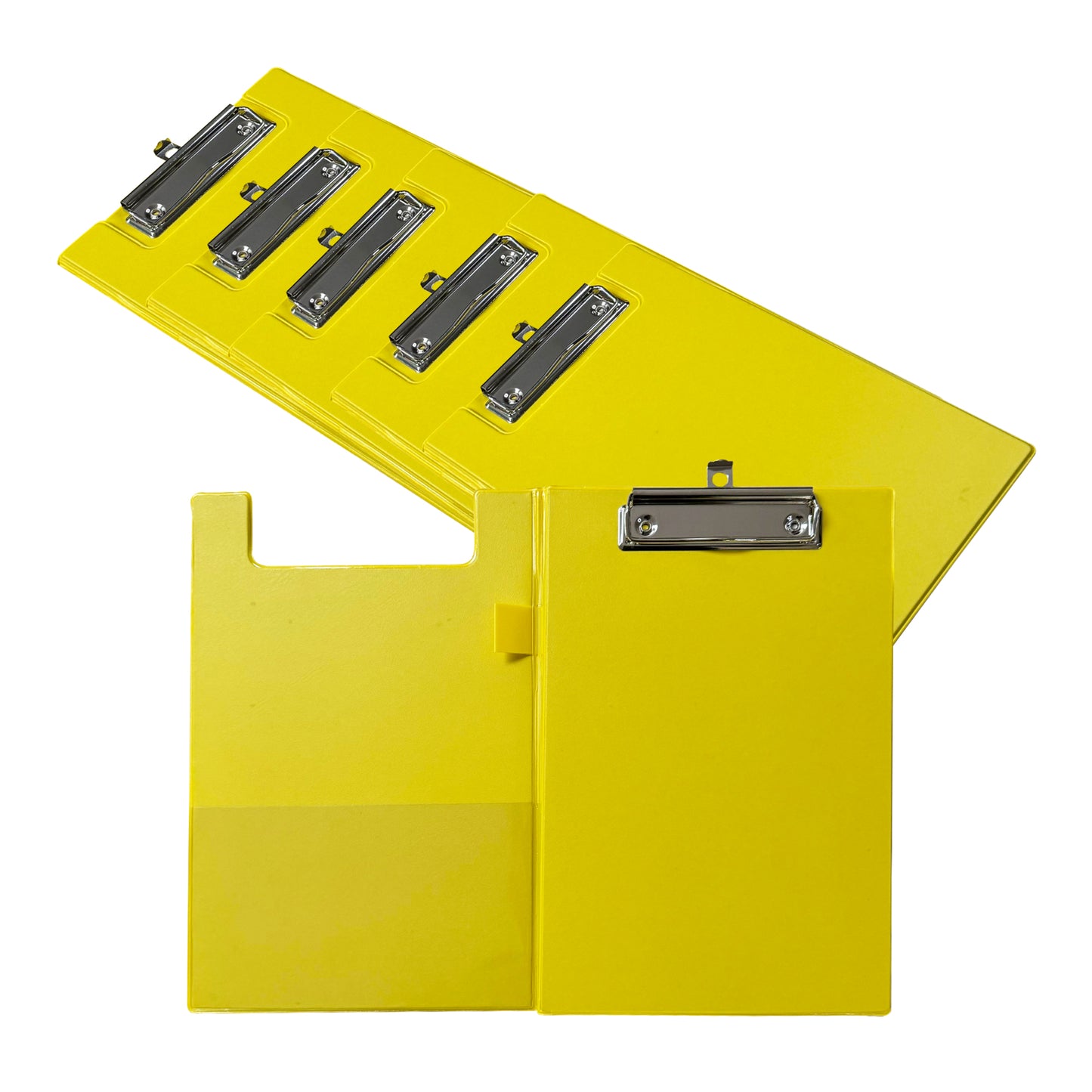 Pack of 6 A5 Yellow Foldover Clipboards