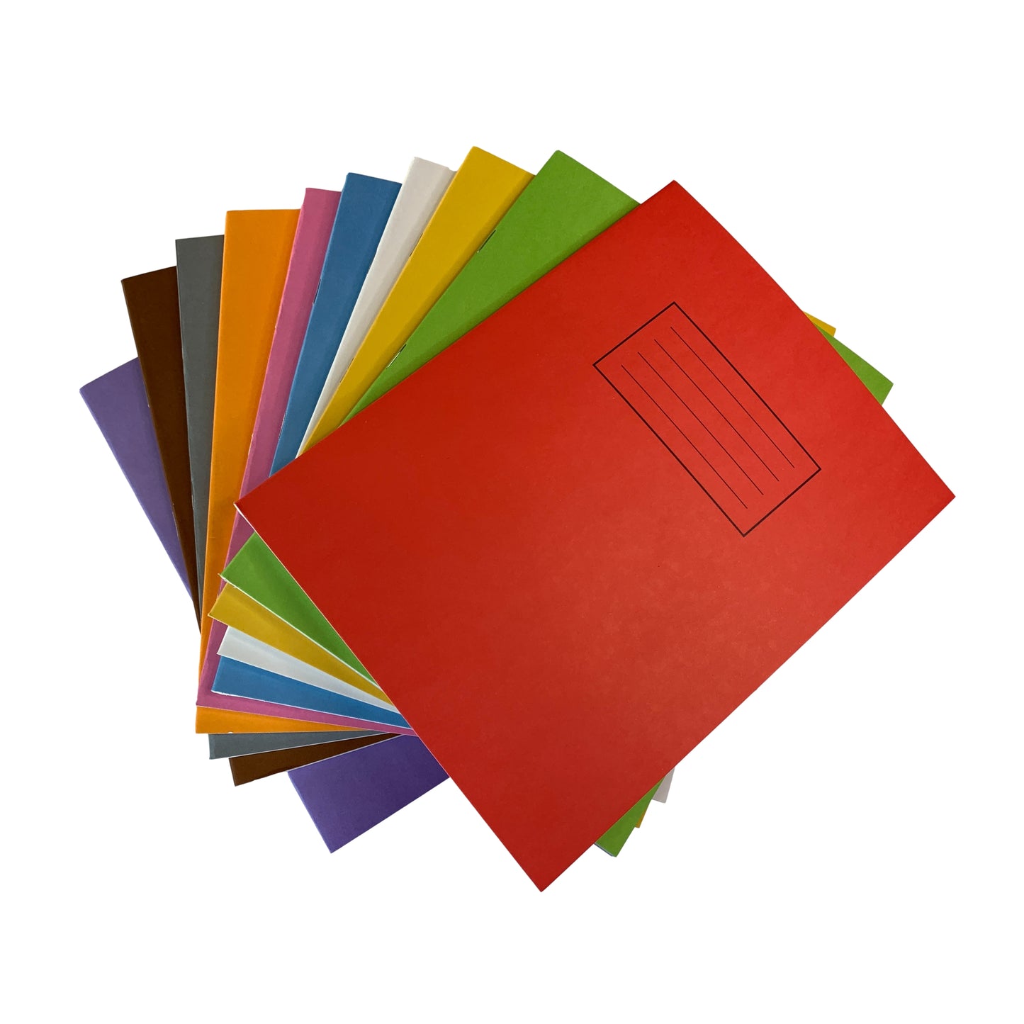 Pack of 50 Janrax 9x7" Red 80 Pages Feint and Ruled Exercise Books