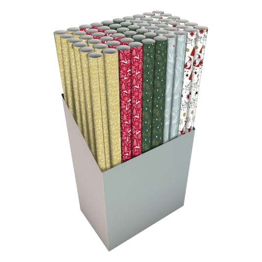 Single 2.5m x 70cm Christmas Design Festive Gift Wrap Roll