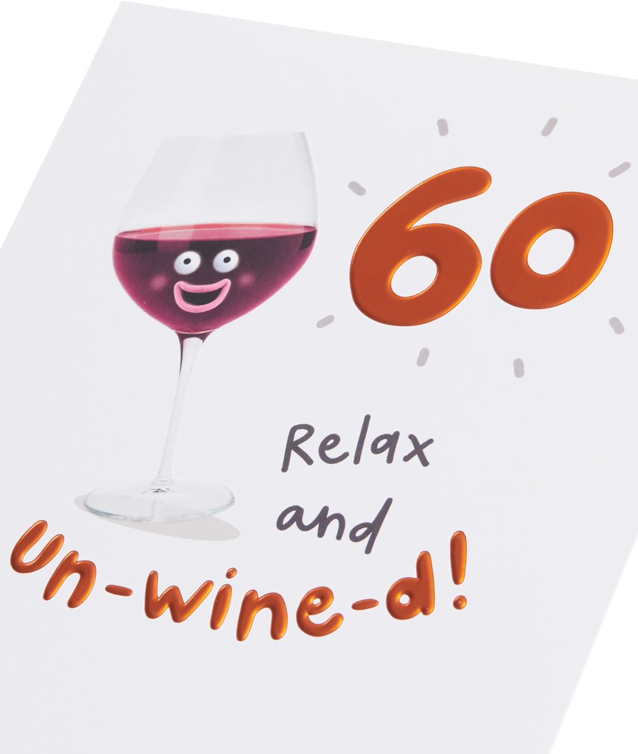 Un-wine-d! Design 60th Birthday Card for Him/Her/Friend