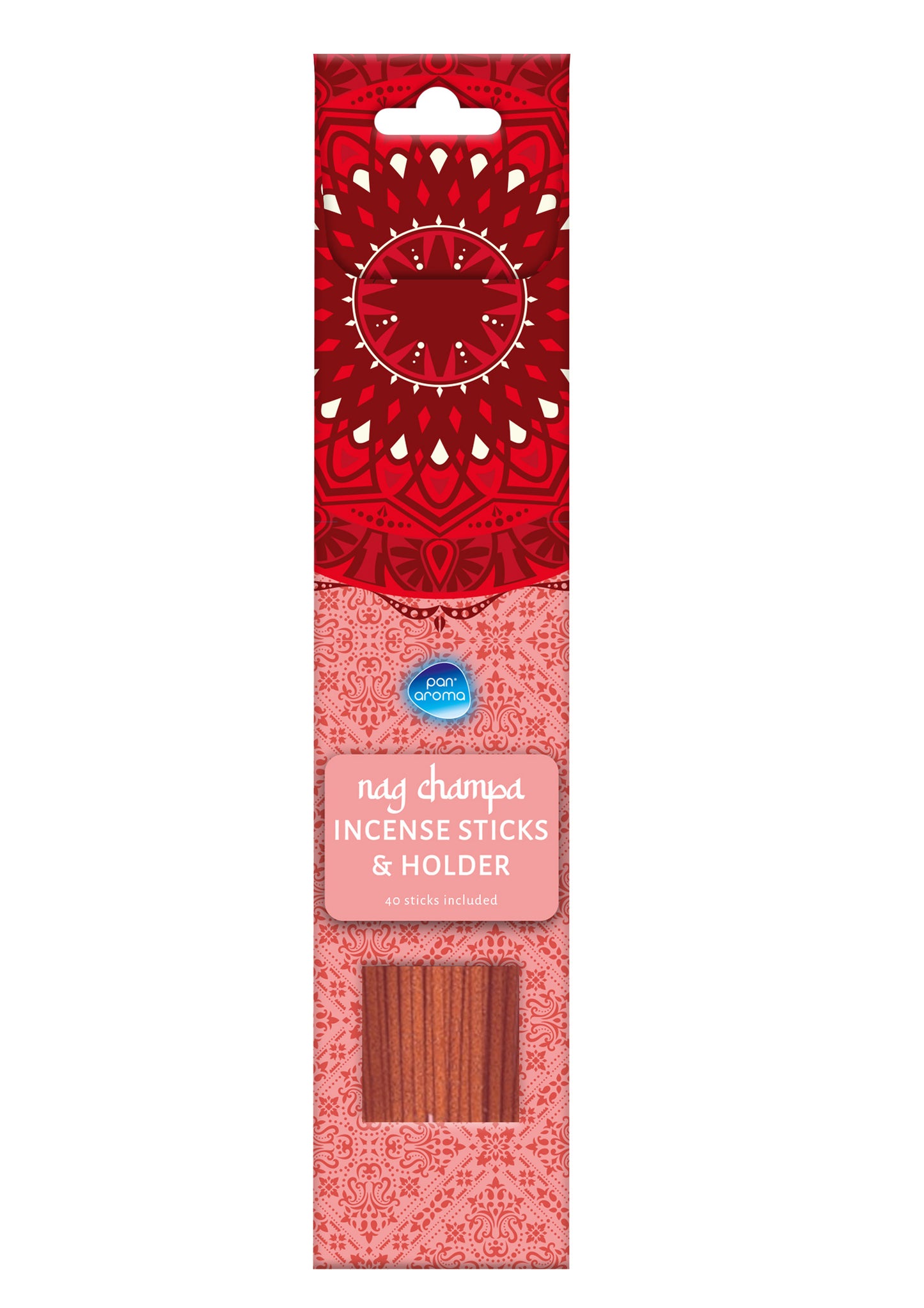 Pack of 40 Nag Champa Incense Sticks & Holder