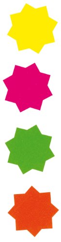 60 Fluorescent Star Shapes 60mm