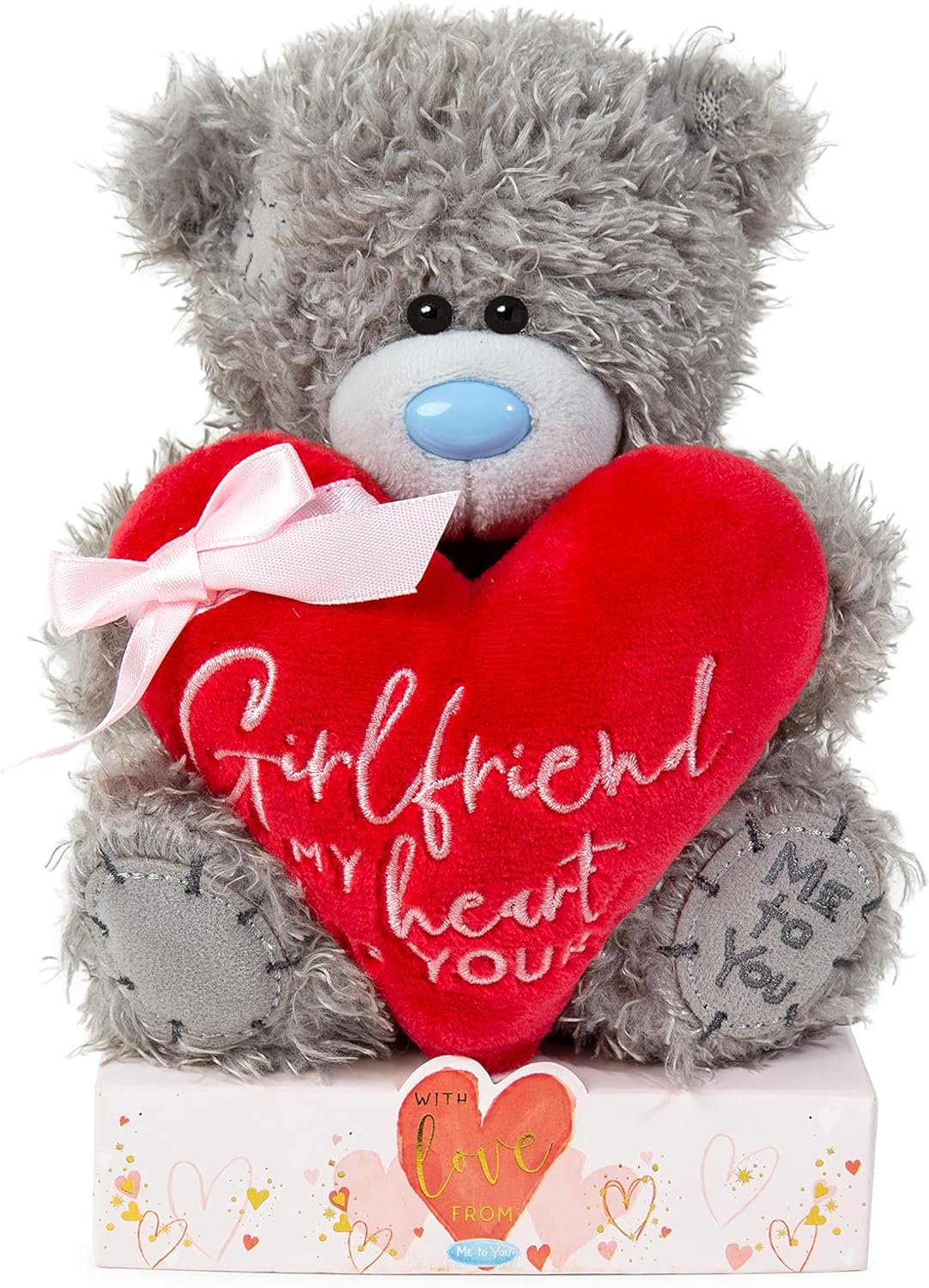 Me to You 7" Padded Heart Bear for Girlfriend