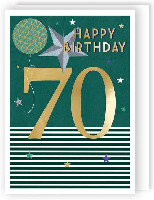 Golden Years Ahead! 70th Contemporary Birthday Card