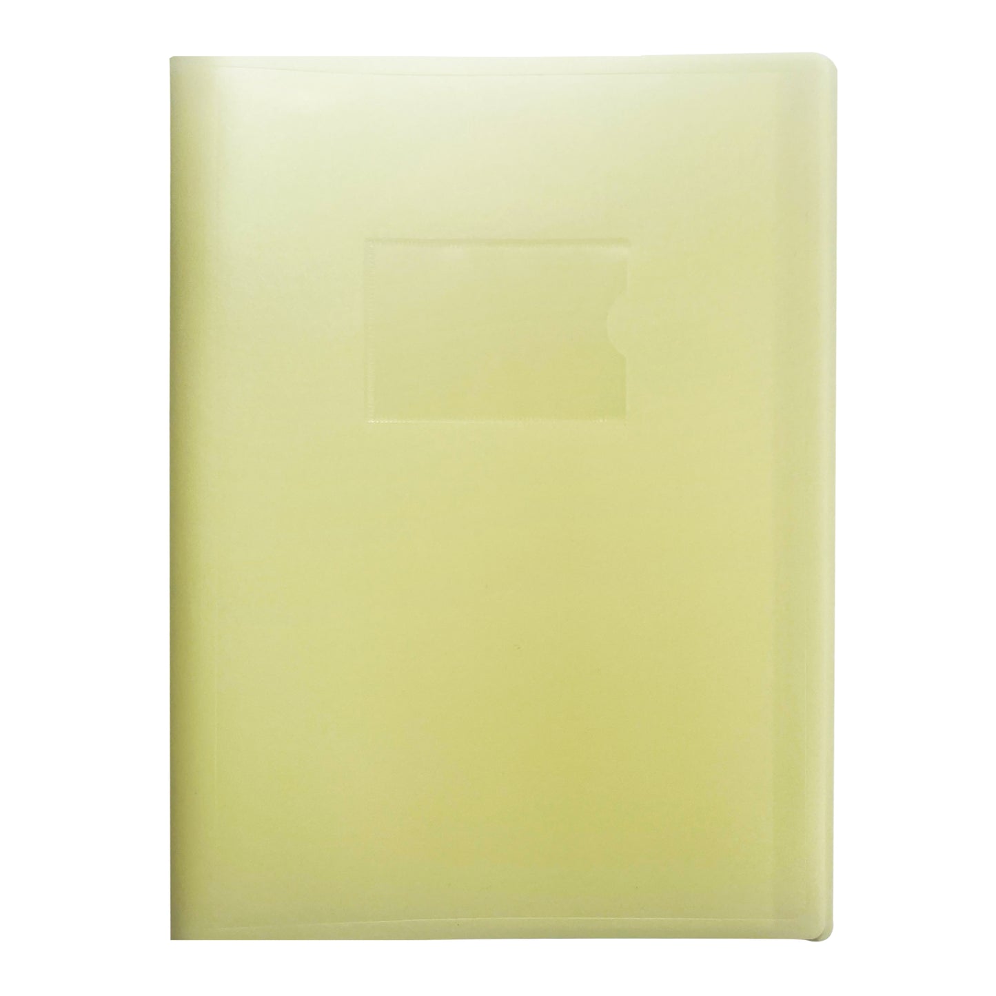 A4 Pastel Yellow Coloured Flexicover 20 Pocket Display Book with Card Pocket