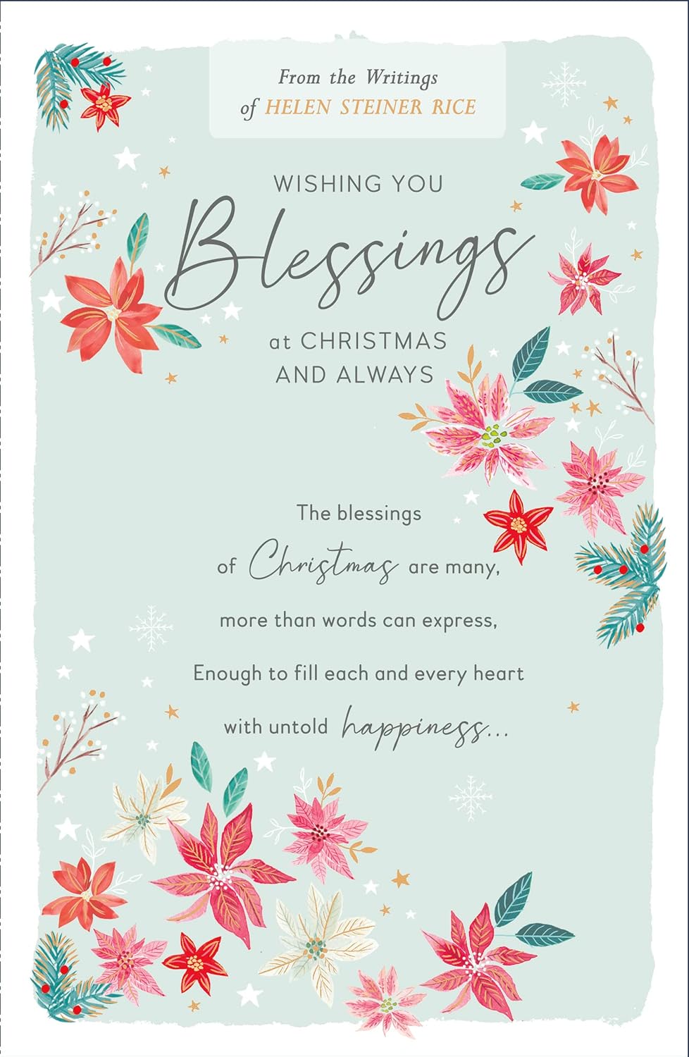 Traditional Helen Steiner Rice Blessings Christmas Card