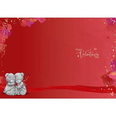 Bear Holding A Rose Open Valentine's Day Card