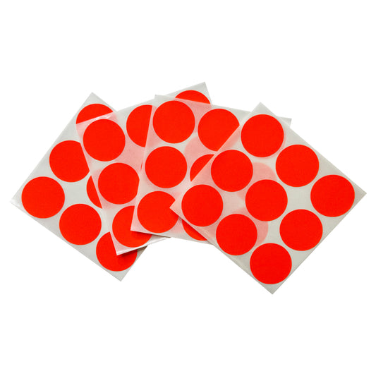 Pack of 360 Fluorescent Red 29mm Round Labels - Stickers