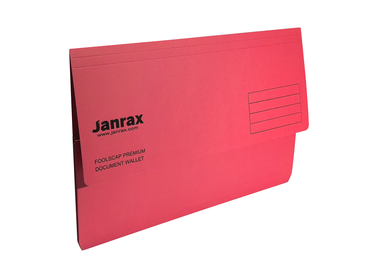 Pack of 100 Red Card Premium Foolscap Document Wallets