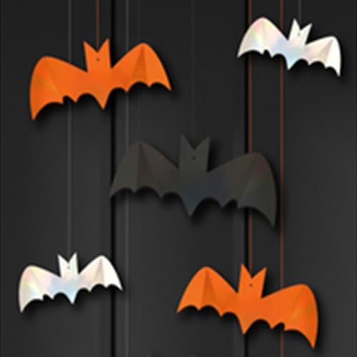 Pack of 8 Halloween Hanging Decorative Bats