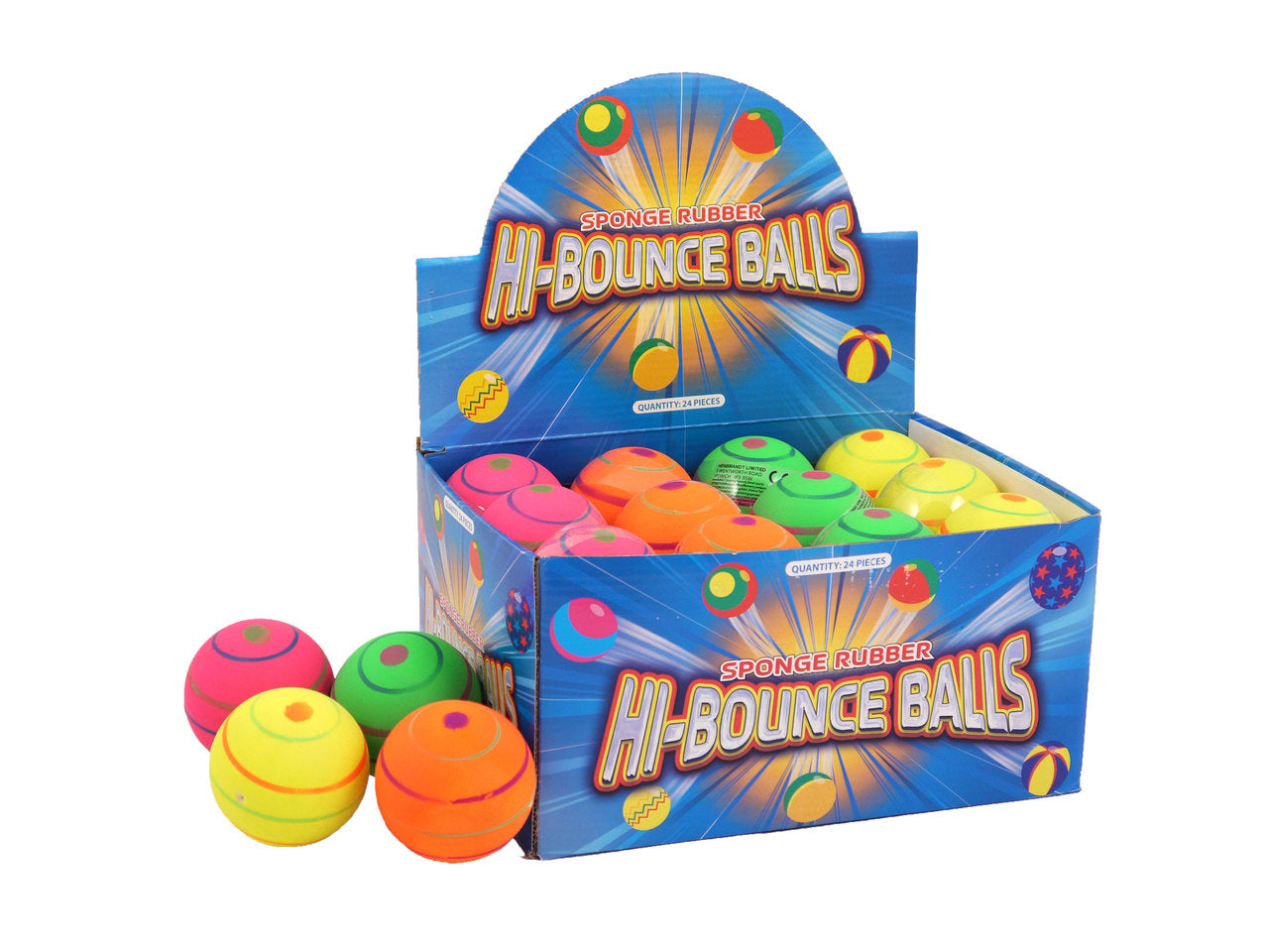 Box of 24 Bouncing Ball Circles 6.2 cm