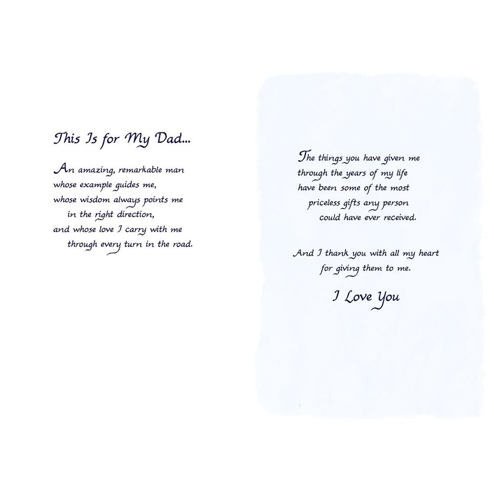 This Is For You Dad Sentimental Verses Keepsake Greeting Card